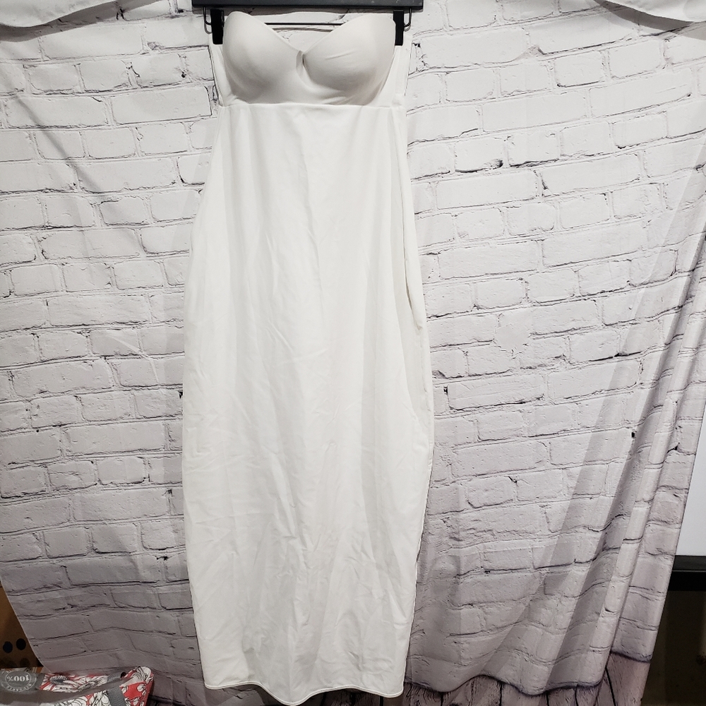 Davids Bridal Strapless Full Length Underwire Bra Slip White Size 36b Style 1123